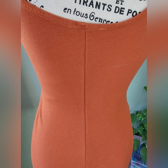Spaghetti strap dress in small.. burnt orange.  Made by Iris - Picture 3 of 8